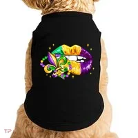 Mardi Gras Festive Lips Doggie Tank thumb 0