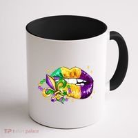 Mardi Gras Festive Lips Coffee Mug thumb 1