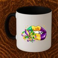 Mardi Gras Festive Lips Coffee Mug thumb 2