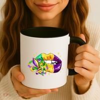 Mardi Gras Festive Lips Coffee Mug thumb 3