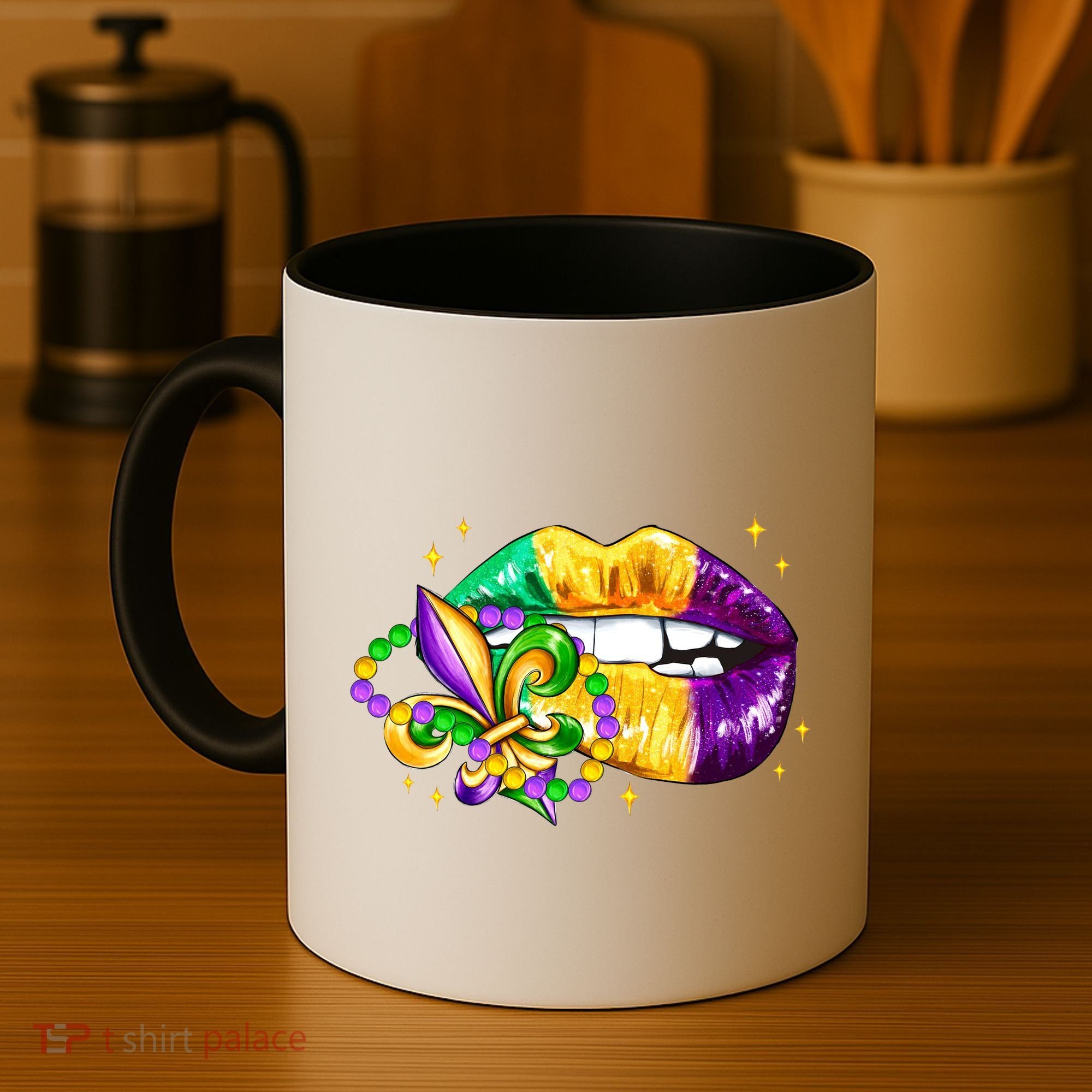 Mardi Gras Festive Lips Coffee Mug