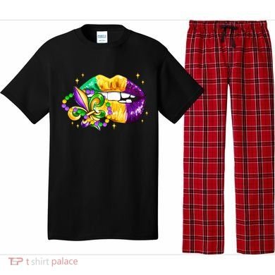Mardi Gras Festive Lips Pajama Set