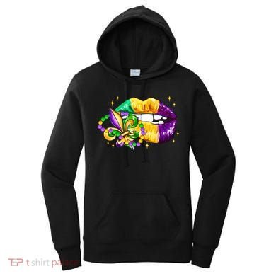 Mardi Gras Festive Lips Women's Hoodie