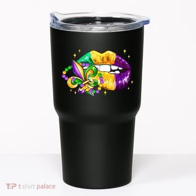 Mardi Gras Festive Lips Tumbler