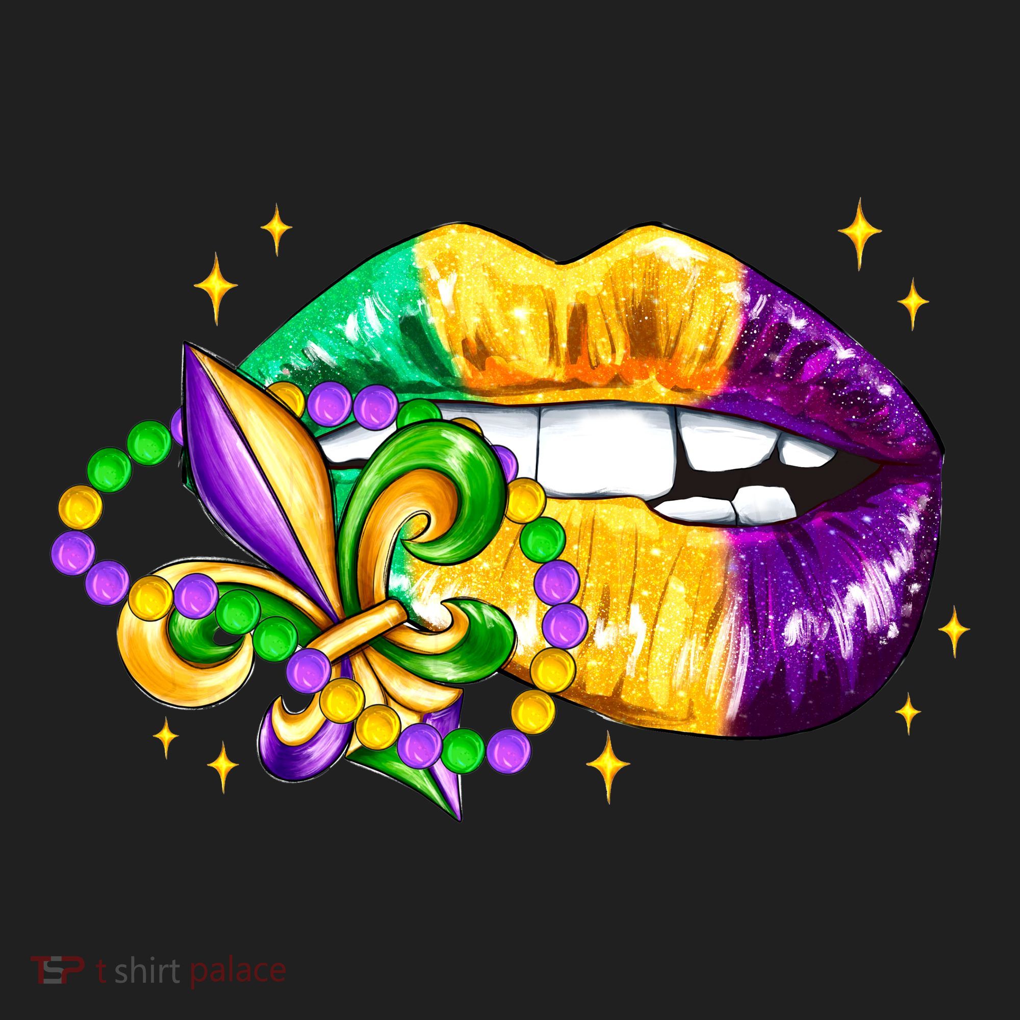 Mardi Gras Festive Lips Tumbler