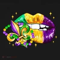 Mardi Gras Festive Lips Ornament thumb 1