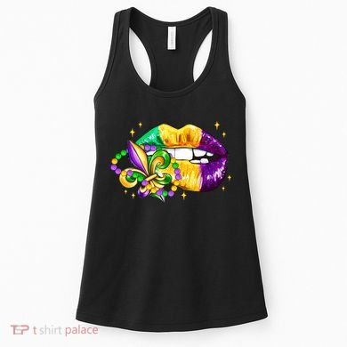 Mardi Gras Festive Lips Women's Tank Top