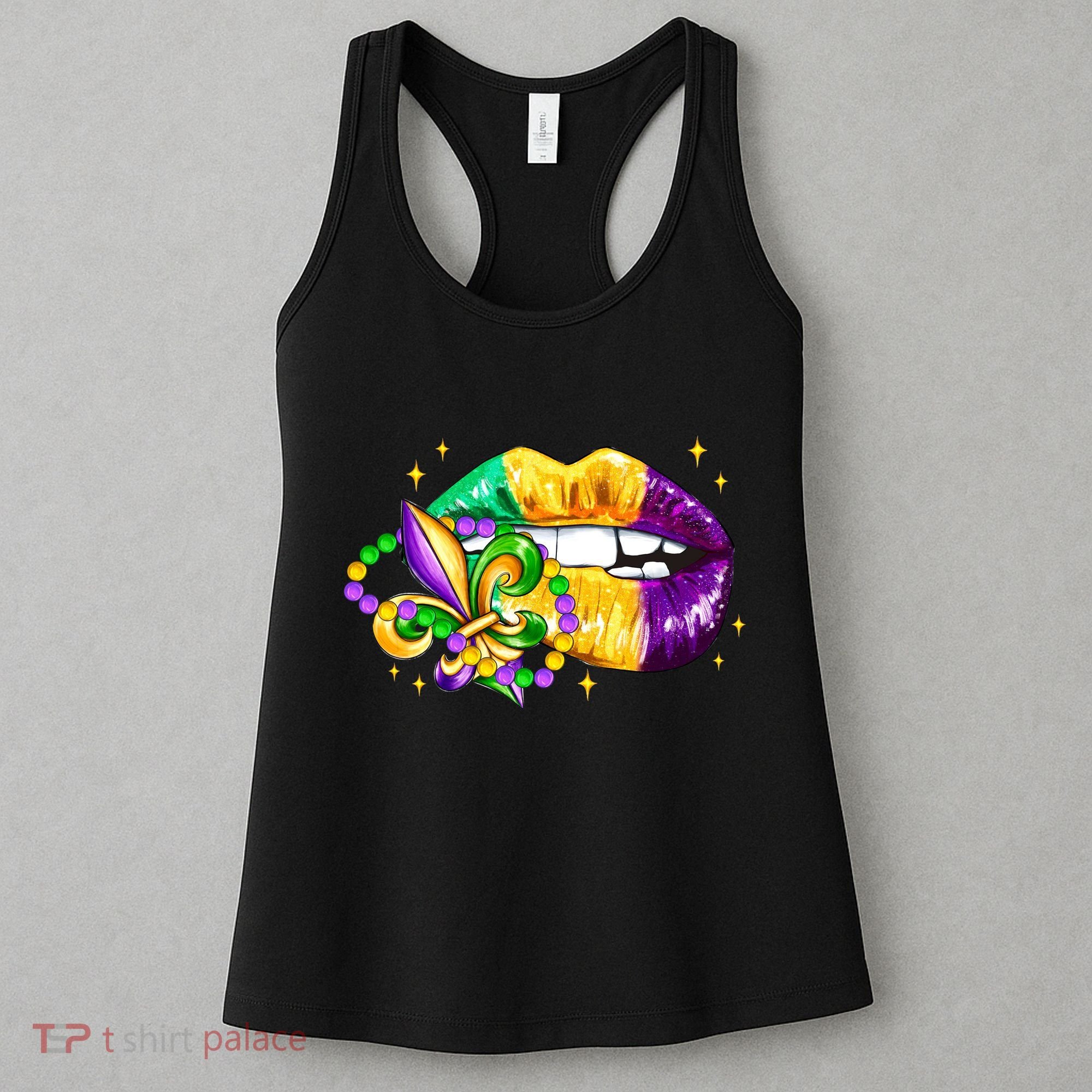 Mardi Gras Festive Lips Women's Tank Top