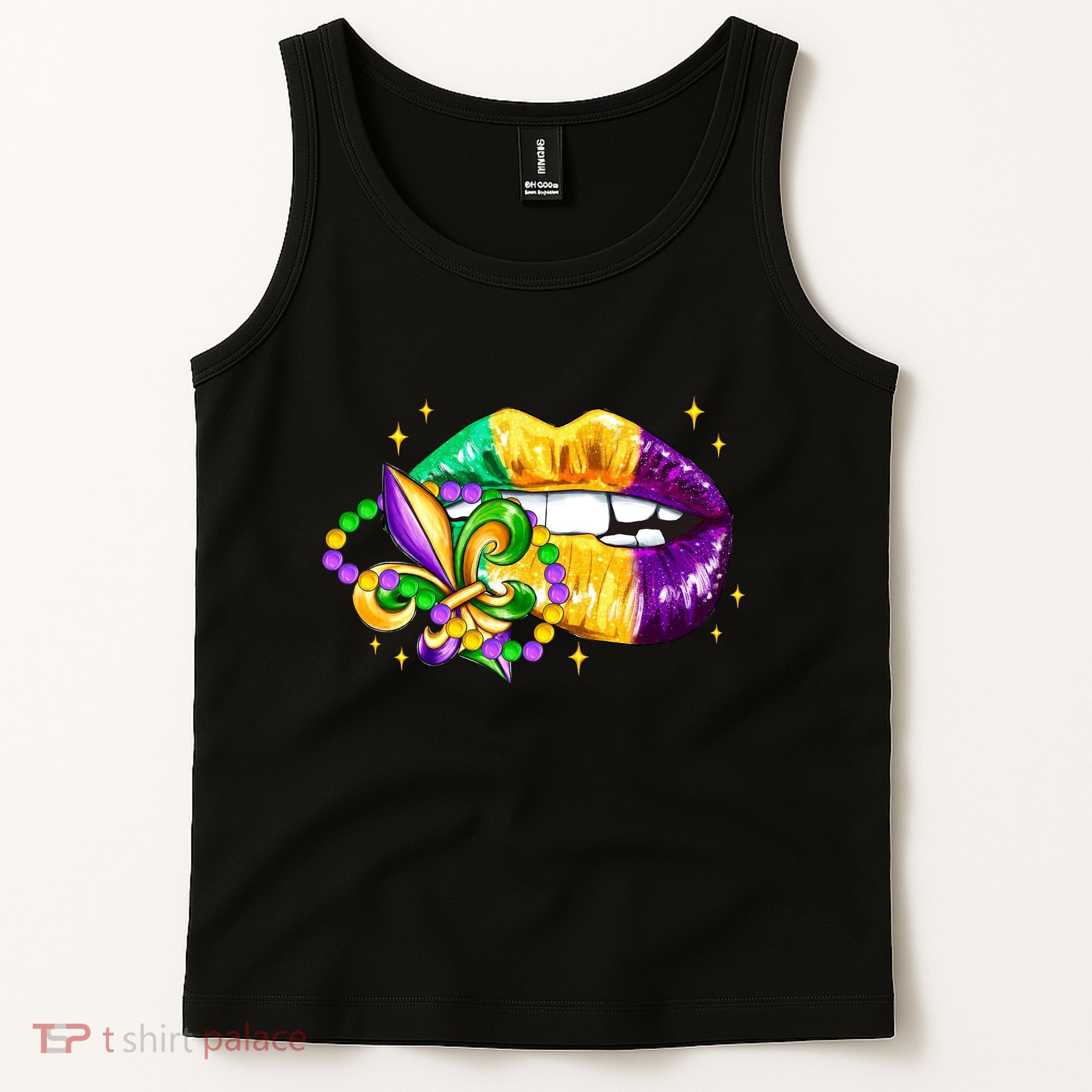 Mardi Gras Festive Lips Tank Top