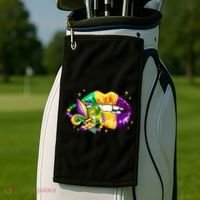 Mardi Gras Festive Lips Golf Towel thumb 2