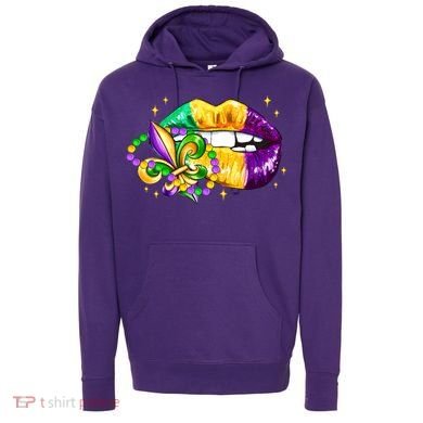 Mardi Gras Festive Lips Hoodie