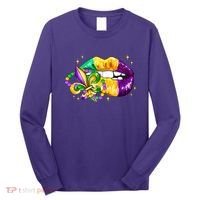 Mardi Gras Festive Lips Long Sleeve Shirt thumb 0