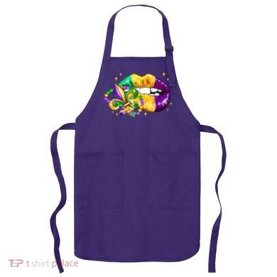 Mardi Gras Festive Lips Apron