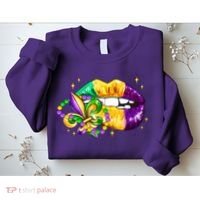 Mardi Gras Festive Lips Sweatshirt thumb 2
