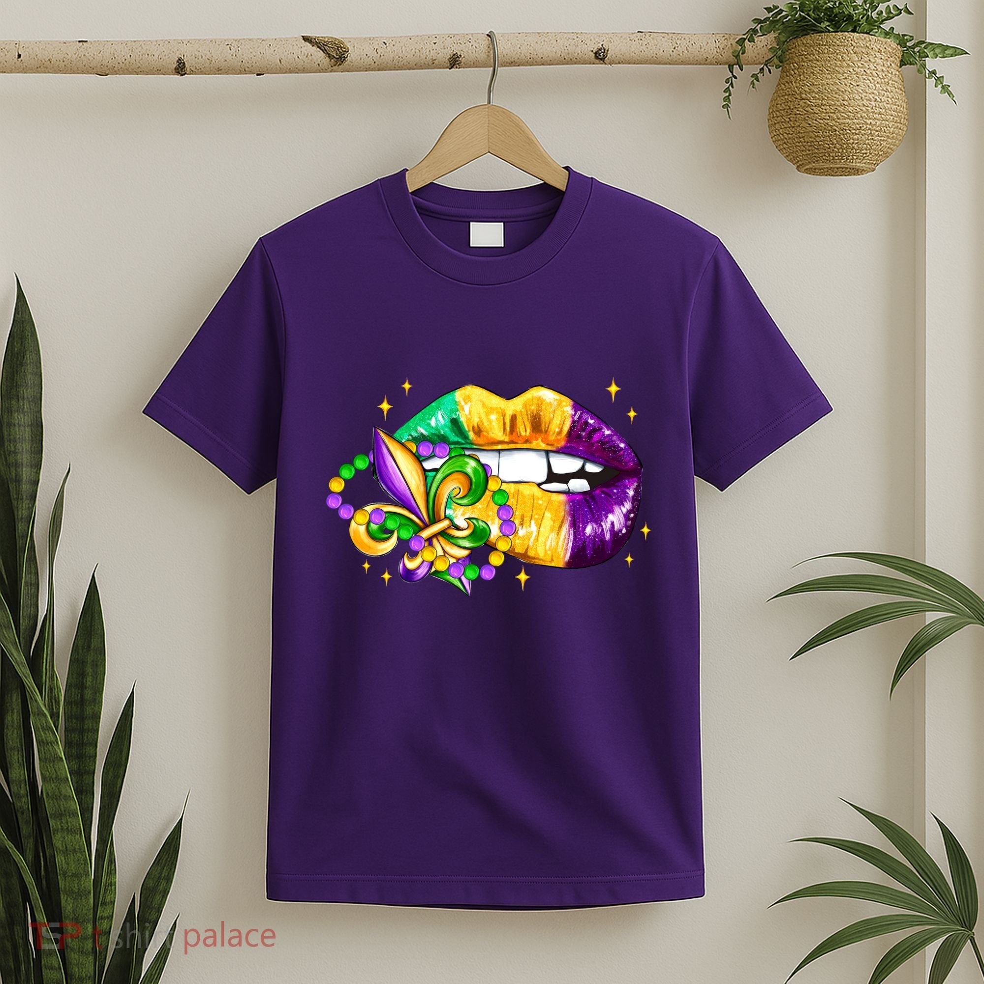 Mardi Gras Festive Lips T-Shirt