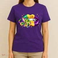 Mardi Gras Festive Lips T-Shirt thumb 4