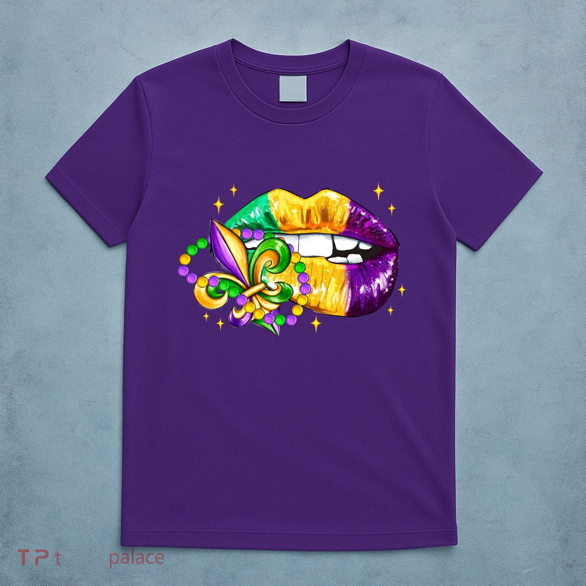 Mardi Gras Festive Lips T-Shirt