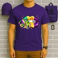 Mardi Gras Festive Lips T-Shirt thumb 6