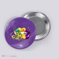 Mardi Gras Festive Lips Button thumb 0
