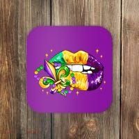 Mardi Gras Festive Lips Coaster thumb 0