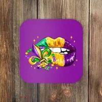 Mardi Gras Festive Lips Coaster thumb 0