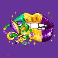 Mardi Gras Festive Lips Coaster thumb 2