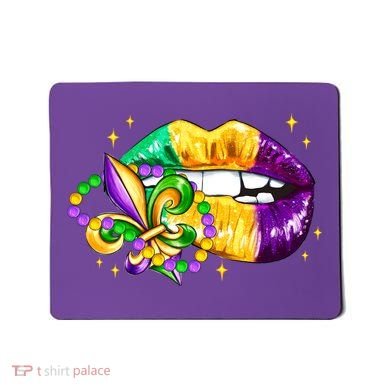 Mardi Gras Festive Lips Mousepad