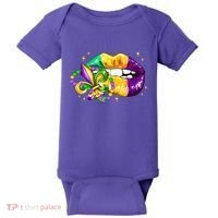 Mardi Gras Festive Lips Baby Bodysuit thumb 0