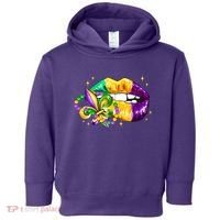 Mardi Gras Festive Lips Toddler Hoodie thumb 0