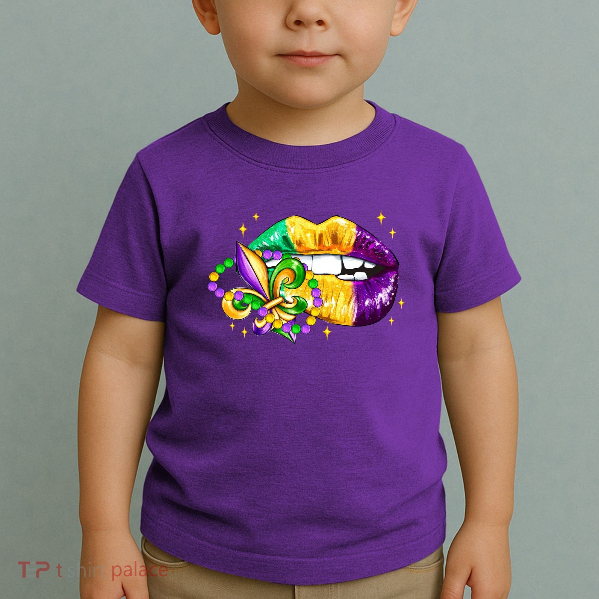 Mardi Gras Festive Lips Toddler T-Shirt