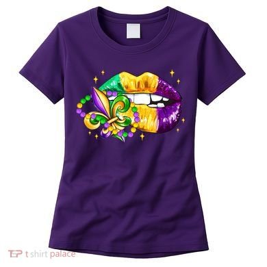 Mardi Gras Festive Lips Women's T-Shirt