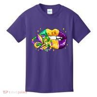 Mardi Gras Festive Lips Kids T-Shirt thumb 0