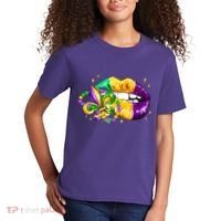 Mardi Gras Festive Lips Kids T-Shirt thumb 2