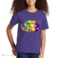 Mardi Gras Festive Lips Kids T-Shirt thumb 2