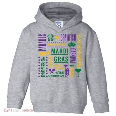 Mari Gras Festive Parade Toddler Hoodie