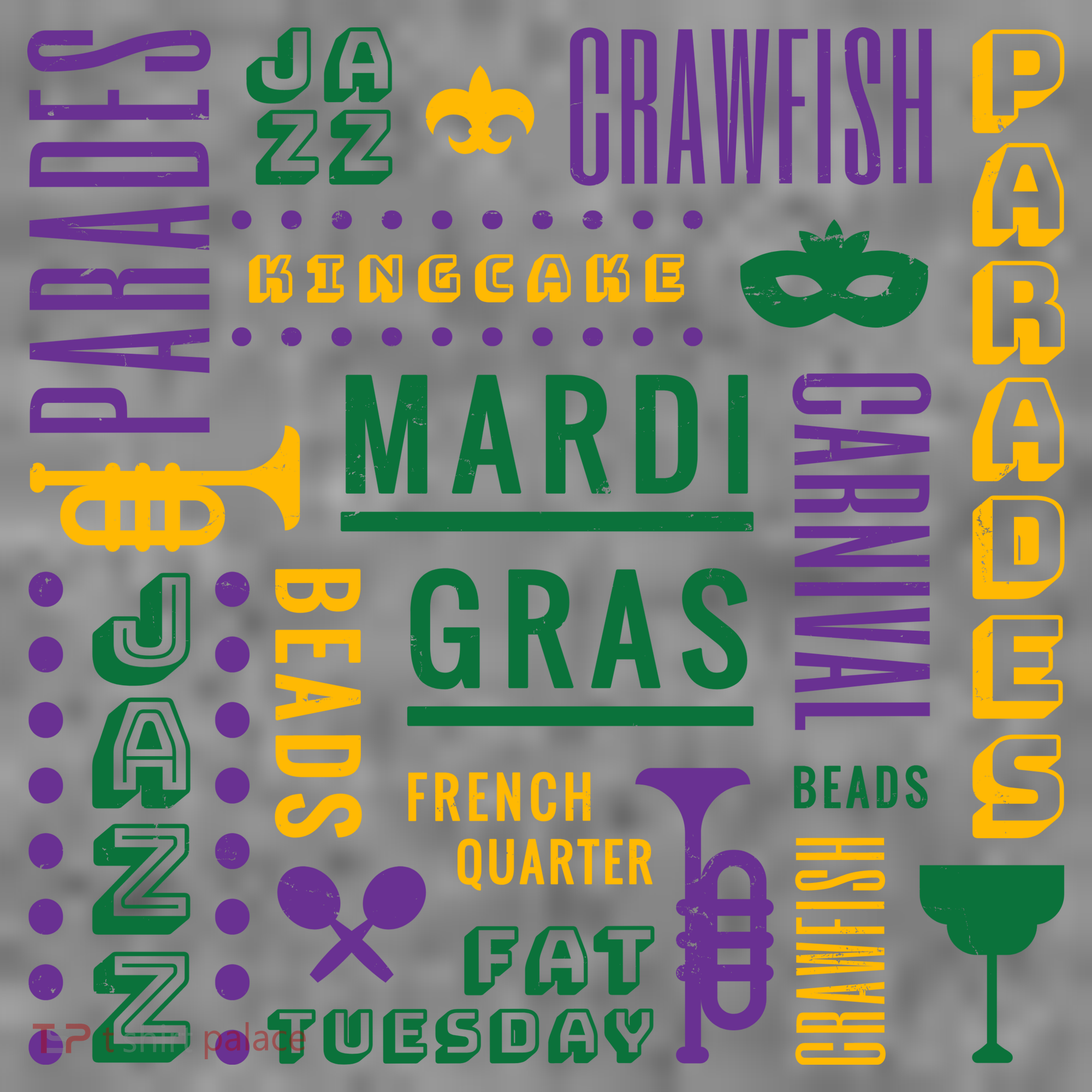 Mari Gras Festive Parade Toddler Hoodie