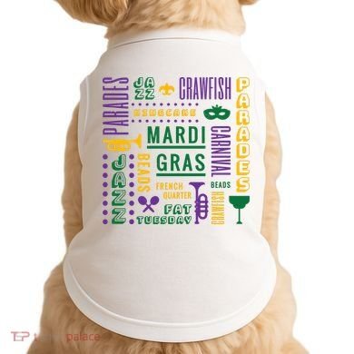 Mari Gras Festive Parade Doggie Tank