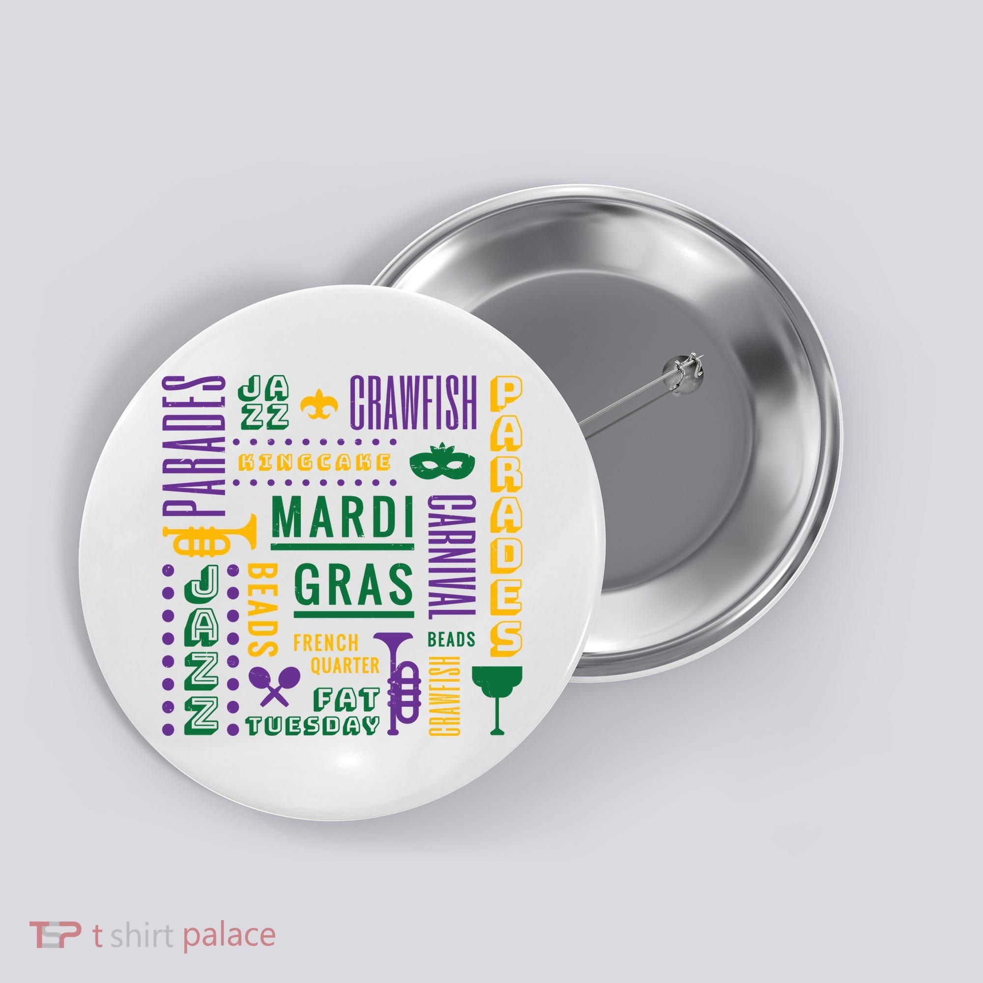 Mari Gras Festive Parade Button