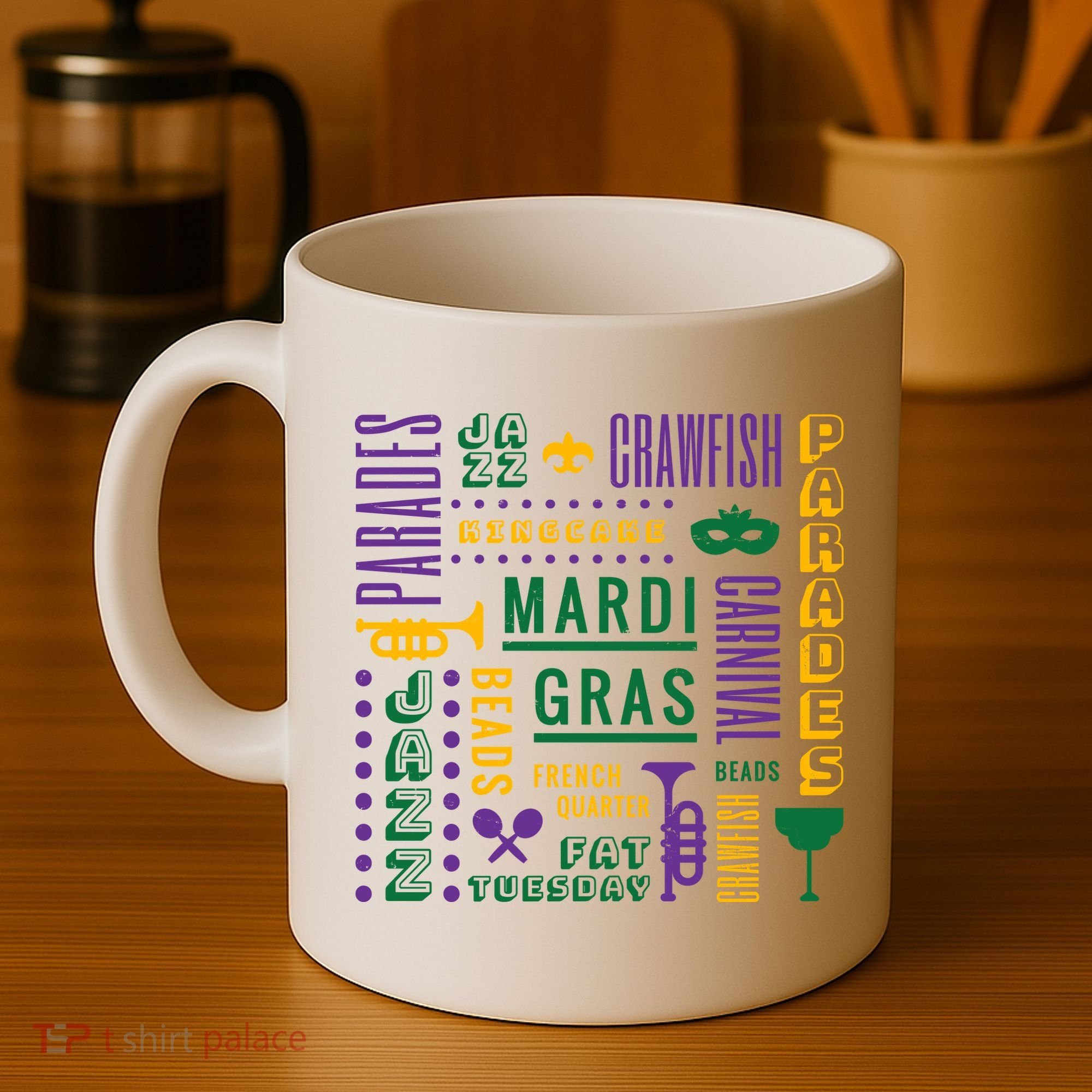 Mari Gras Festive Parade Coffee Mug