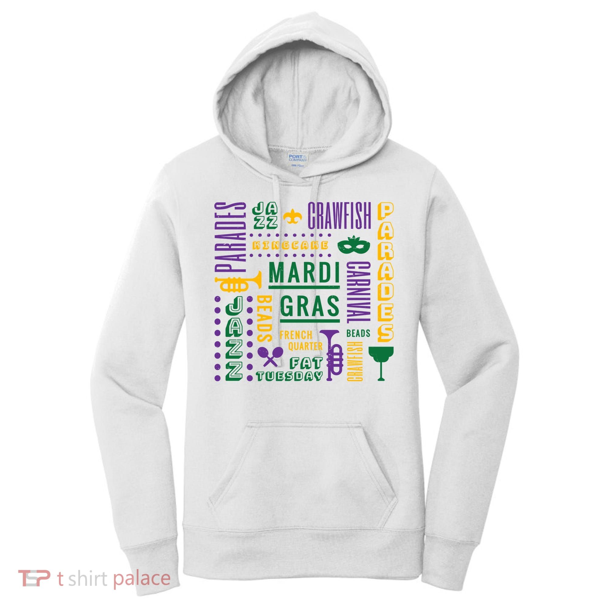 Mari Gras Festive Parade Women's Hoodie