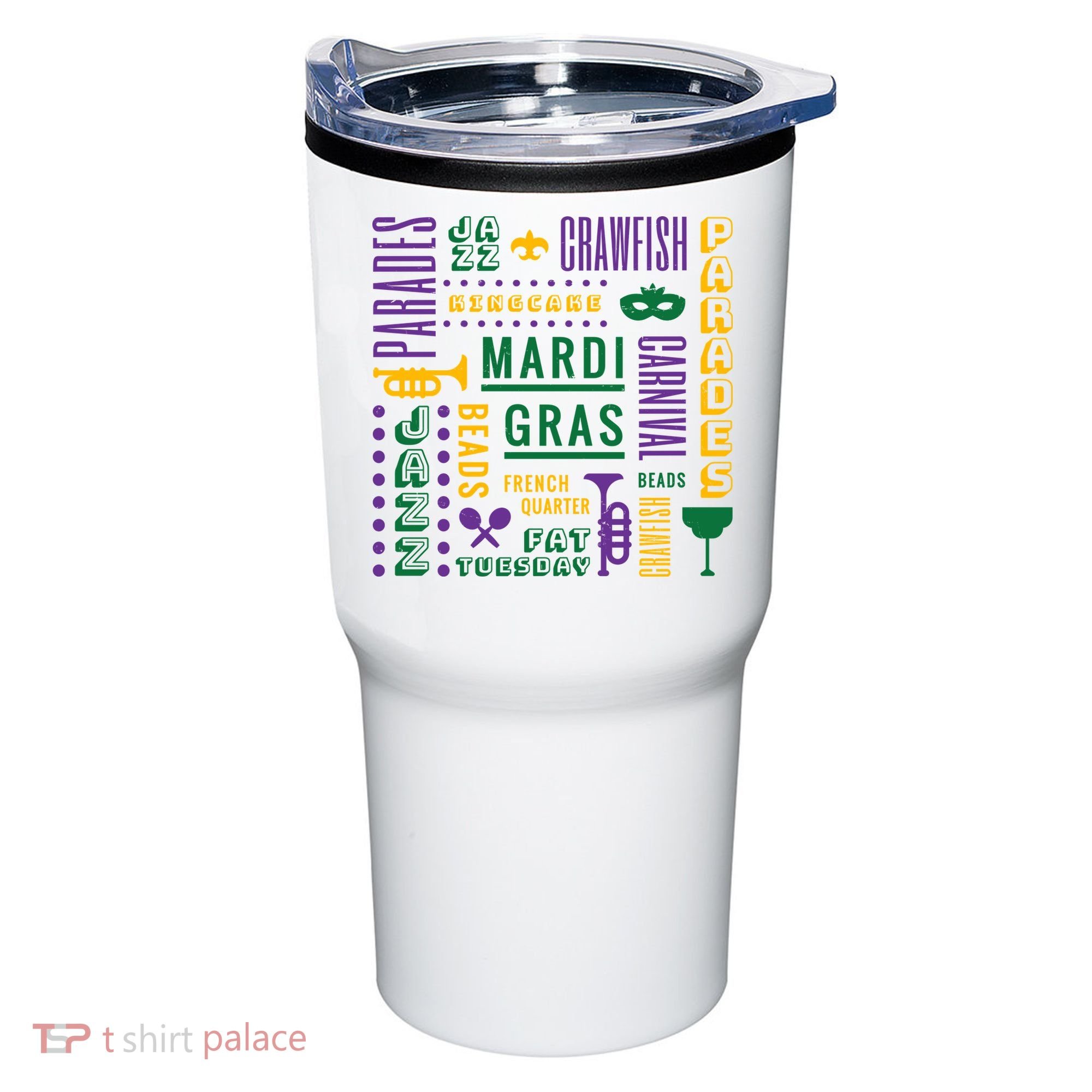 Mari Gras Festive Parade Tumbler