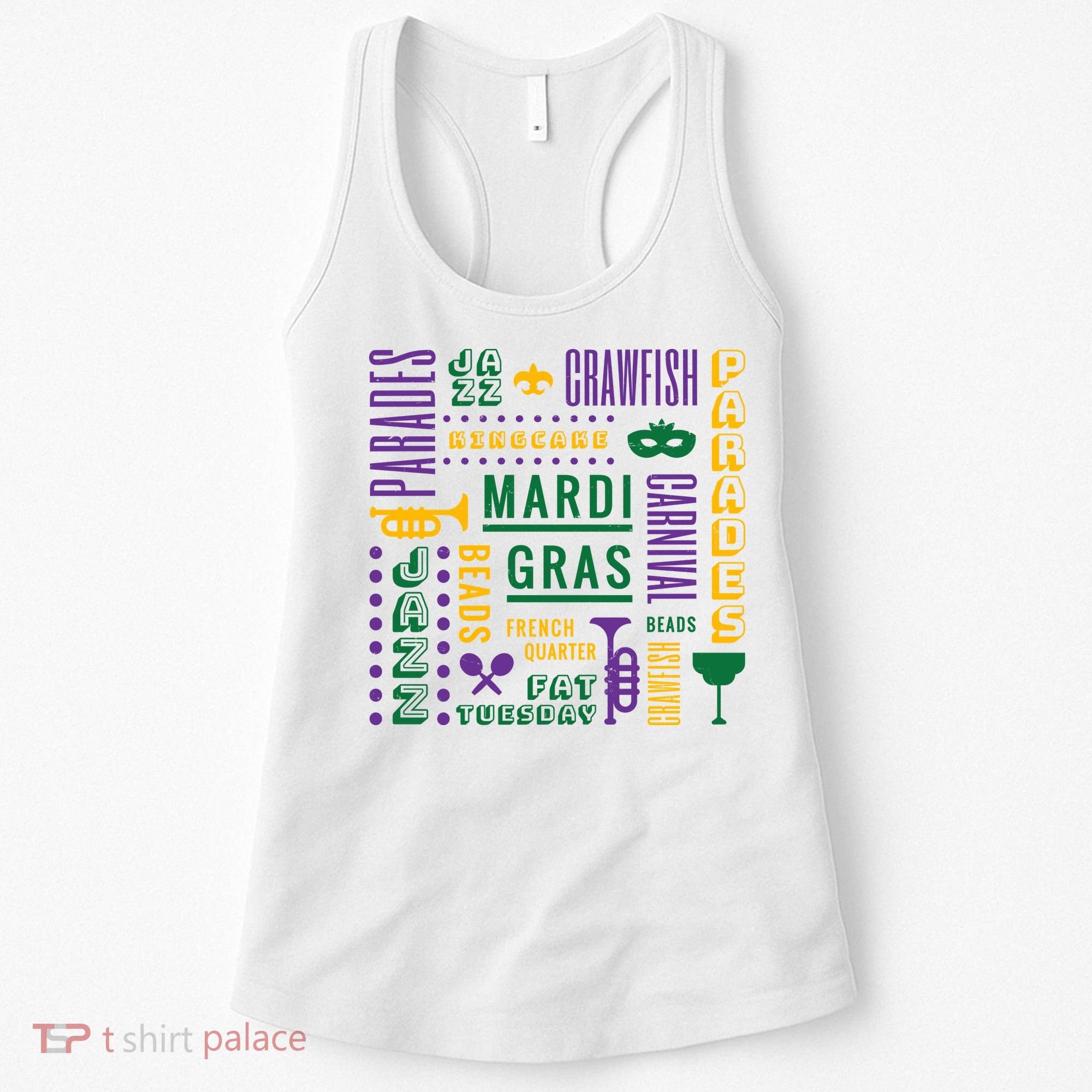 Mari Gras Festive Parade Women's Tank Top
