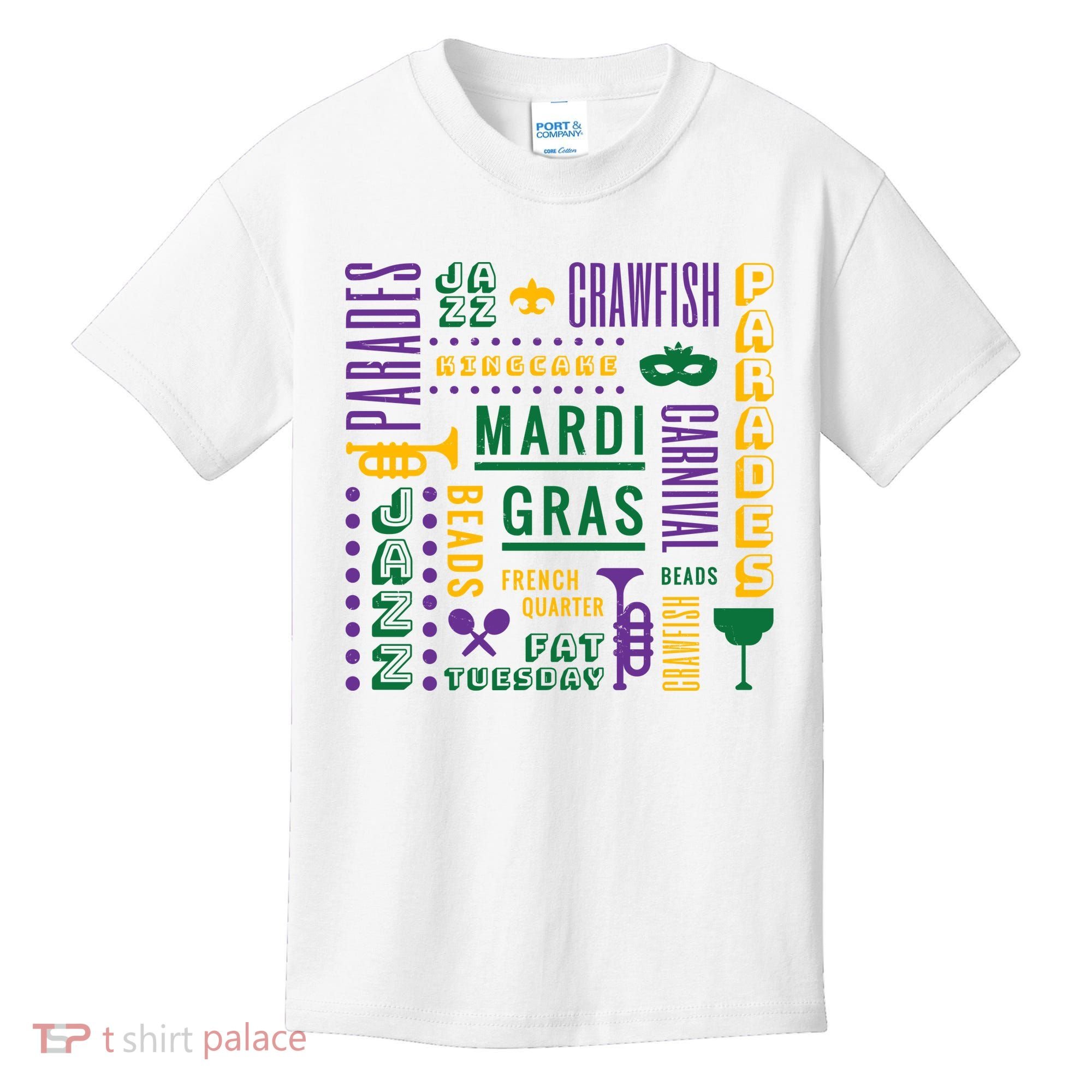 Mari Gras Festive Parade Kids T-Shirt