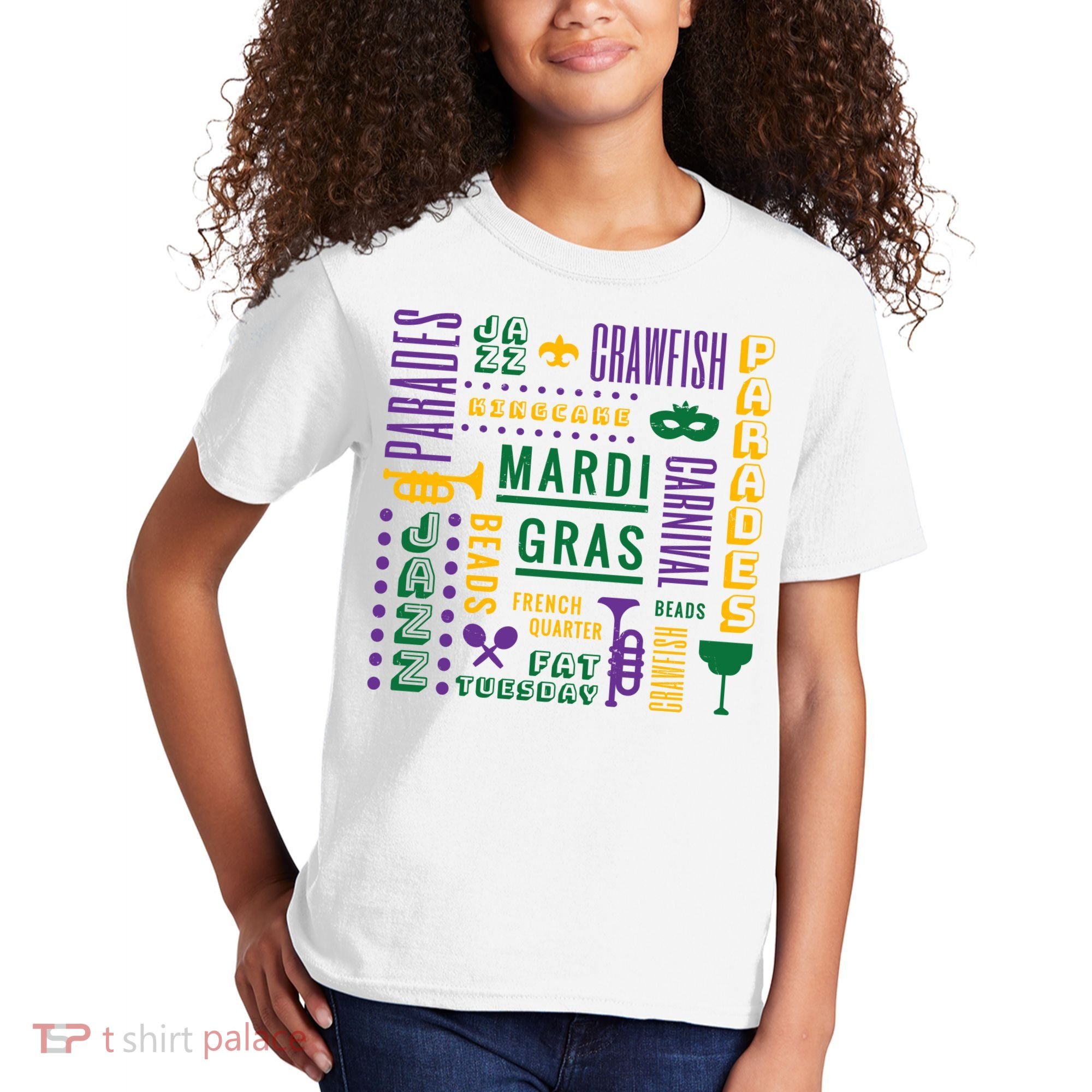 Mari Gras Festive Parade Kids T-Shirt