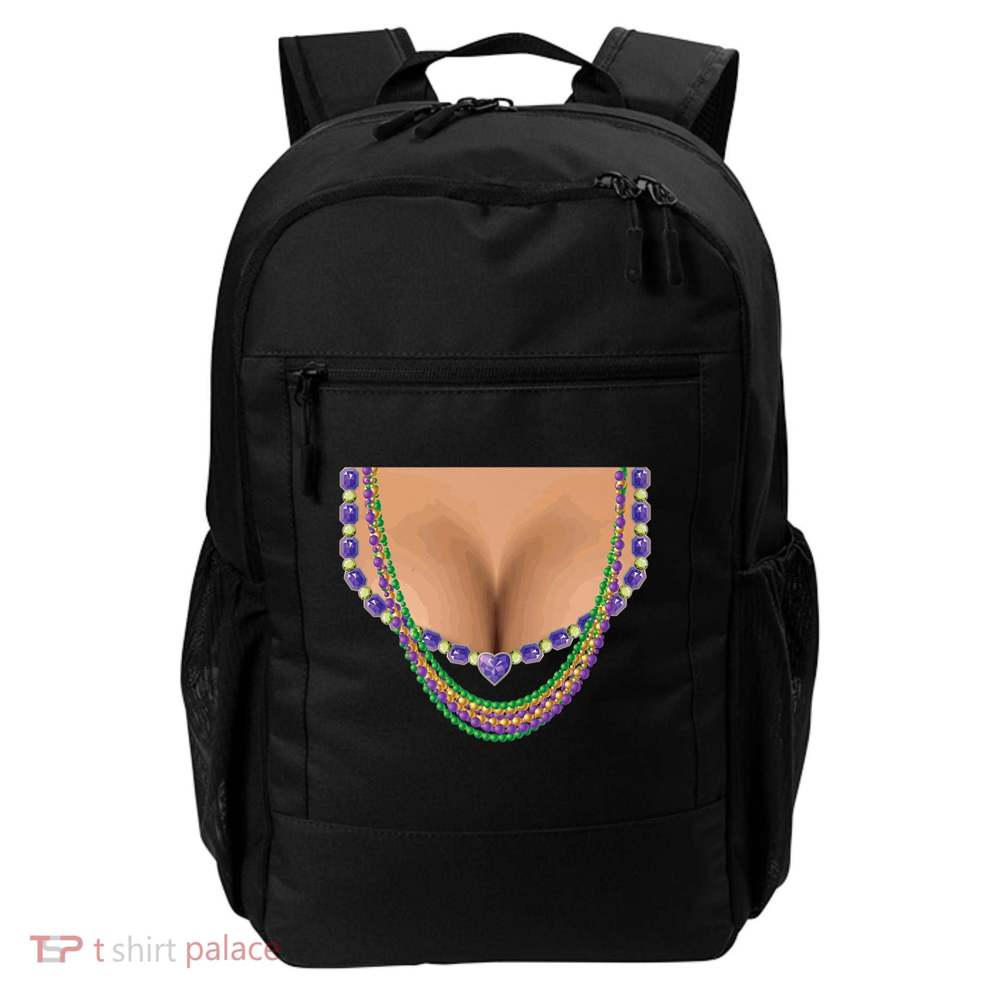 Mardi Gras Funny Gift Busty Beads Boobs New Orleans Costume Gift Backpack