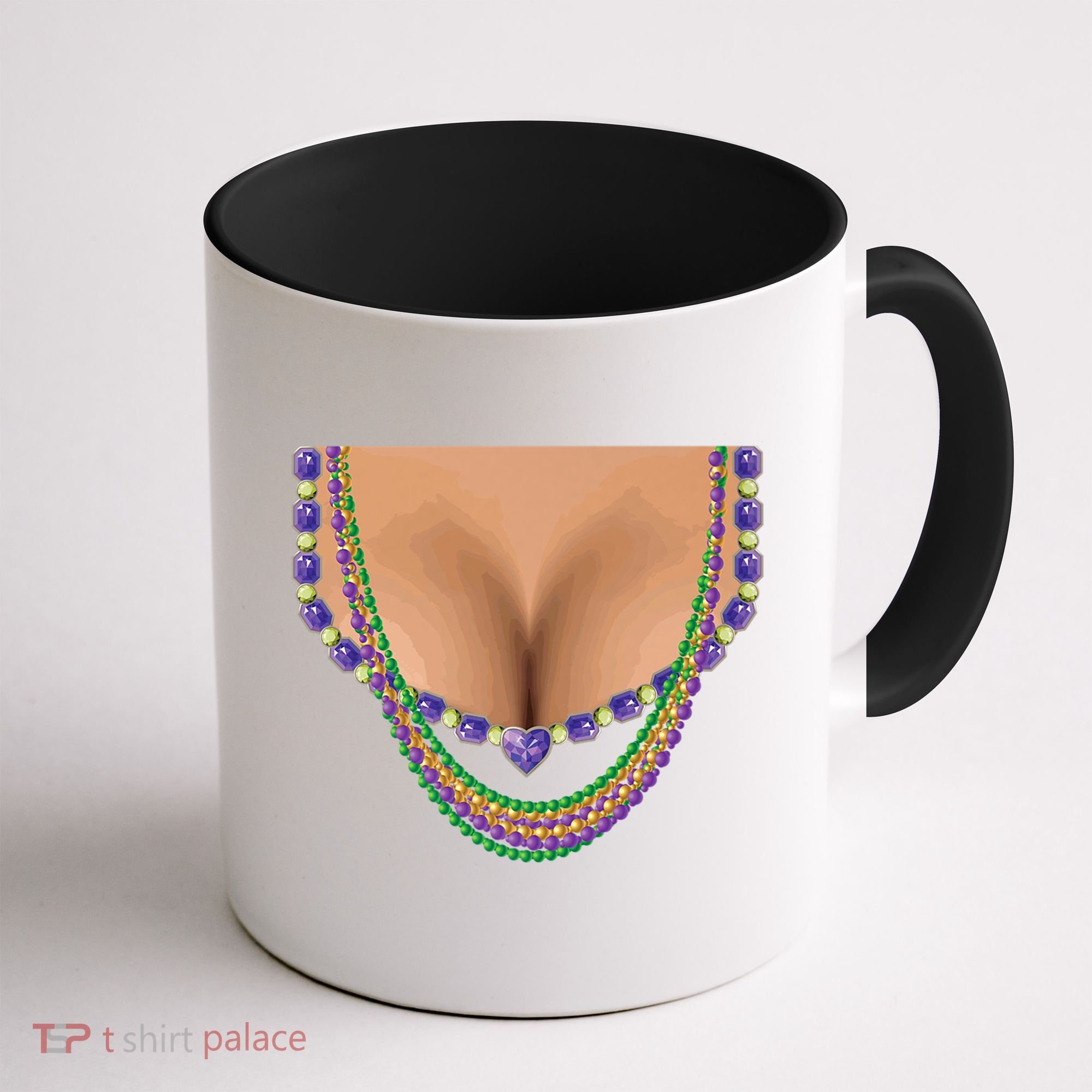 Mardi Gras Funny Gift Busty Beads Boobs New Orleans Costume Gift Coffee Mug