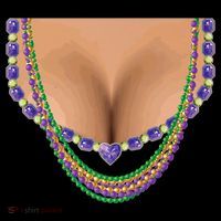 Mardi Gras Funny Gift Busty Beads Boobs New Orleans Costume Gift Coffee Mug thumb 5