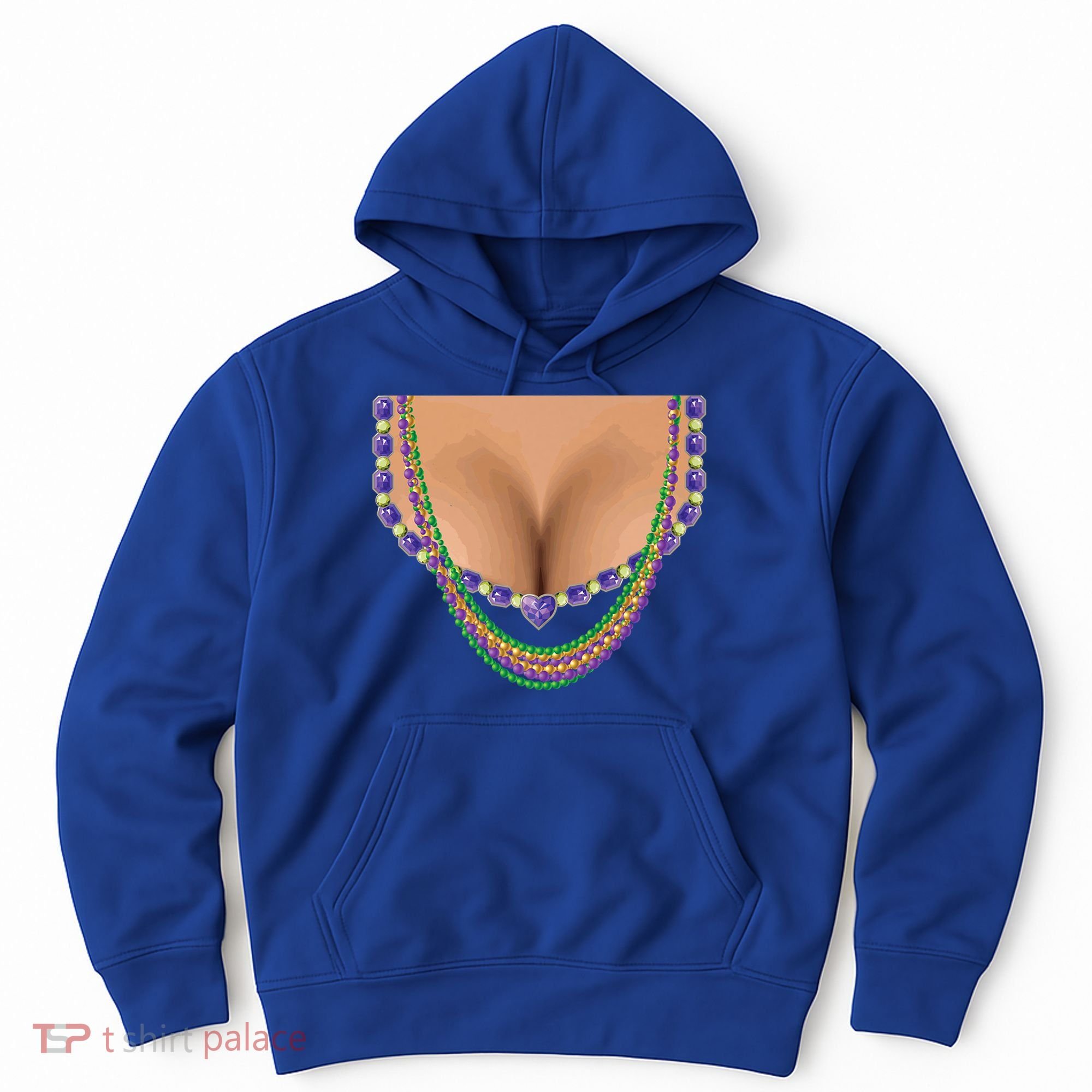 Mardi Gras Funny Gift Busty Beads Boobs New Orleans Costume Gift Hoodie