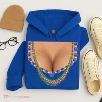 Mardi Gras Funny Gift Busty Beads Boobs New Orleans Costume Gift Hoodie thumb 4