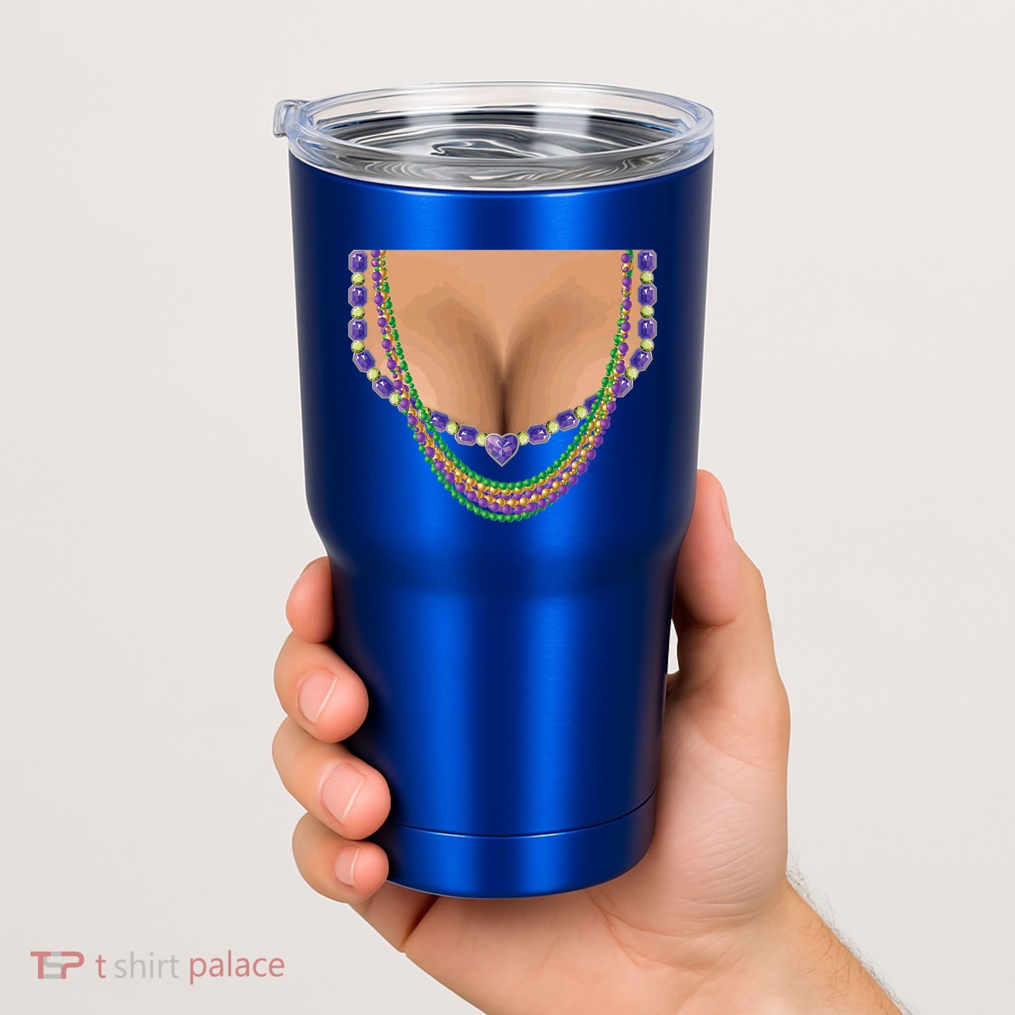 Mardi Gras Funny Gift Busty Beads Boobs New Orleans Costume Gift Tumbler